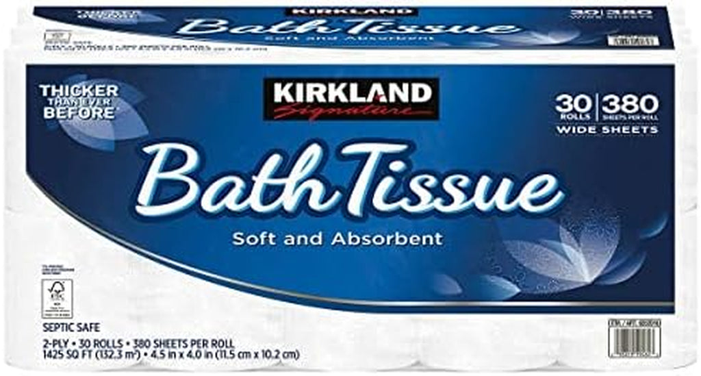 Signature Bath Tissue, 2-Ply, 380 Sheets, 30 Rolls