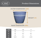 Classic Home and Garden by Growscape Corinthian Planter Pot (8" Storm Gray) | Classic Resin Plant Pots, Lightweight Indoor Outdoor Planter, Weather-Resistant, Great for Patio, Home & Garden Decor Accent