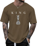 Men'S King Chess Shirt Graphic Tees Designer Printed T Shirts for Men Urban Letter T-Shirt Streetwear