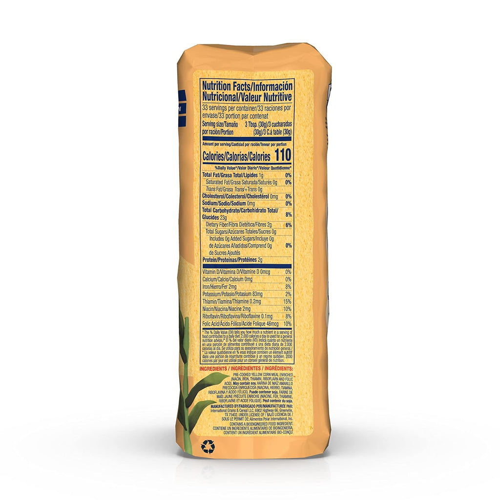 Yellow Corn Meal – Pre-Cooked Gluten Free and Kosher Flour for Arepas (2.2 Lb/Pack of 4)