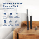 Ear Wax Removal, Ear Cleaner with Camera with 1296P, Earwax Removal Kit with 9 Ear Set and 8 Traditional Tools, Built-In Wifi IP67 Waterproof, Ear Cleaning Kit for Iphone, Ipad, Android