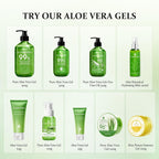 Aloe Vera Gel Made within 12 Hours of Harvest with 96% Pure Organic Aloe Vera for Skin, Scalp, & Hair, Soothing Aloe Face Moisturizer, Multipurpose, Hydrating Aloe Gel, 7.05Oz