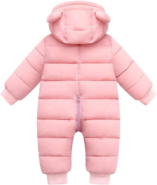Baby Boy Snowsuit Newborn Girl Winter Coat Toddler Jacket Clothes | Unisex Boys Girls Items Hoodie Toddler Fleece Snow Suits for Infant Jumpsuit Warm Outfits 0-6M, 6-12M, 12-18M,18-24M Options