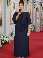 Womens Strapless off Shoulder Flattering Cocktail Maxi Dress Gown