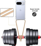 For Google Pixel 10 Crossbody Case Clear Adjustable Shoulder Neck Lanyard Strap Phone Cover for Women Girls Transparent Soft Slim Shockproof Protective Mobile Case for Pixel 10 - Beige