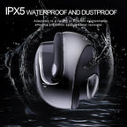 Open Ear Headphones Wireless Bluetooth 5.4, OWS Hanging Earphones Wireless Earbuds with Earhooks and Mic, IPX5 Waterproof, 48H Range, Out of Ear Earbuds for Sports Running Workout Driving(Black)
