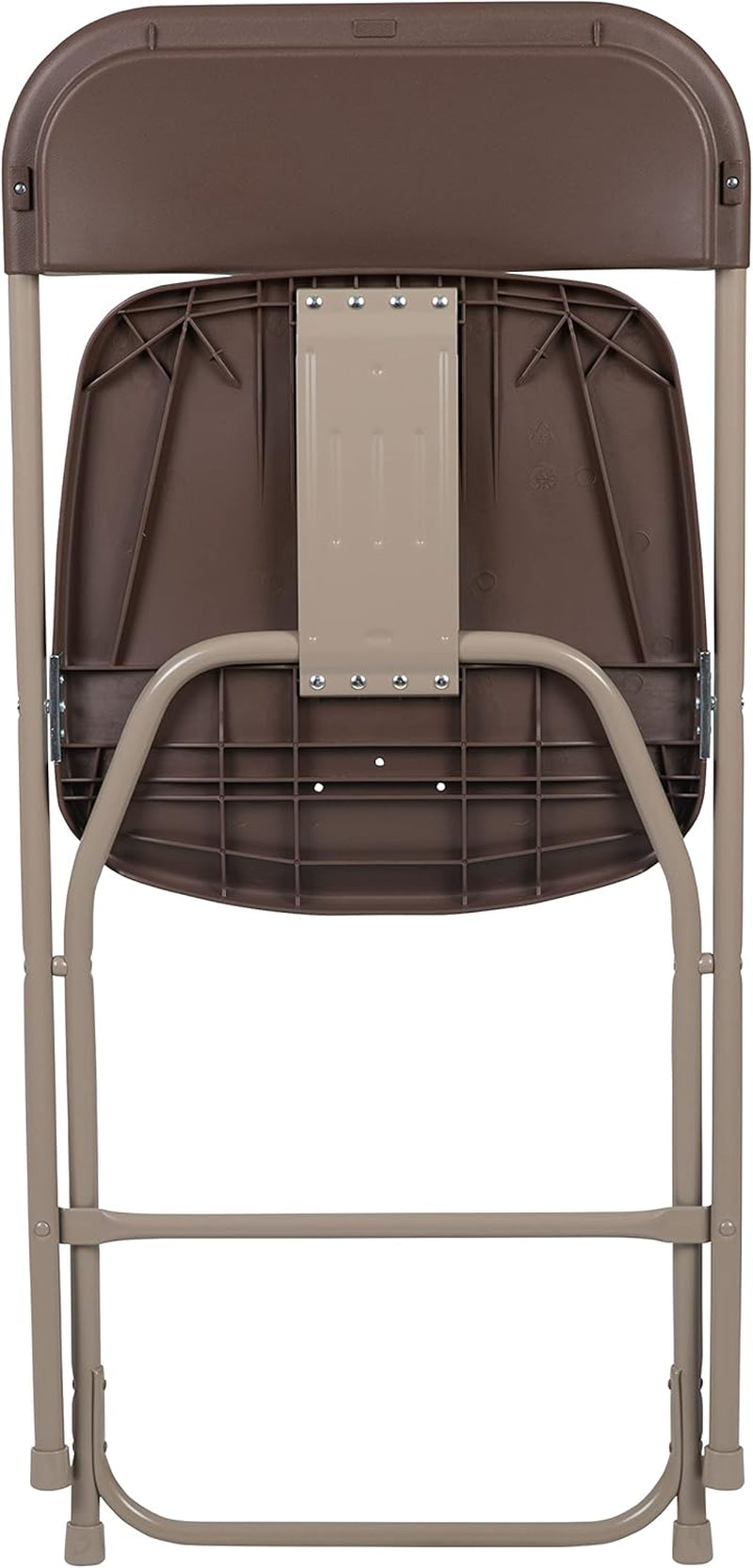 Hercules Series Plastic Folding Chair - Brown - 4 Pack 650LB Weight Capacity Comfortable Event Chair-Lightweight Folding Chair