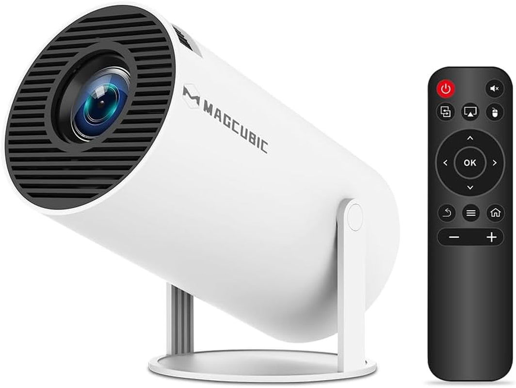 Mini Portable Projector - 4K & 1080P Support, Wifi6 & Bluetooth 5.4, Auto Horizontal Correction, 180 Rotatable, Outdoor Movie Compatible with Phone