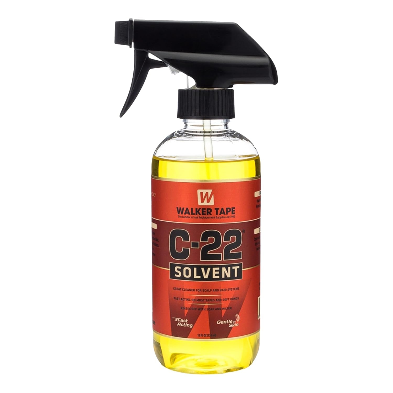 C-22 Adhesive Solvent Spray 12 Oz, Fast-Acting Bond Remover for Wig Tape, Lace Systems, and Tape in Hair Extensions Human Hair, Quick Clean Wig & Hairpiece Adhesive Remover
