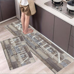 Farmhouse Kitchen Mat Sets 2 Piece,Anti-Fatigue Kitchen Mats for Floor Kitchen Rugs Non Slip Washable Kitchen Runner for Kitchen,Sink,Laundry 17"X47"+17"X30" (Kitchen)