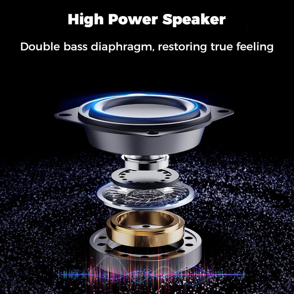 Computer Speakers, Gaming PC Speakers with Enhanced Bass and Volume Control, Stereo 2.0 USB Powered 3.5Mm Aux Multimedia Speakers for Laptop/Desktop/Tablets/Phone