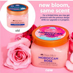 Moroccan Rose Shea Sugar Scrub, Exfoliating & Hydrating Body Scrub with Shea Butter & Essential Oils, Smooth & Soften Skin, Holiday Gift & Stocking Stuffer, 18 Oz