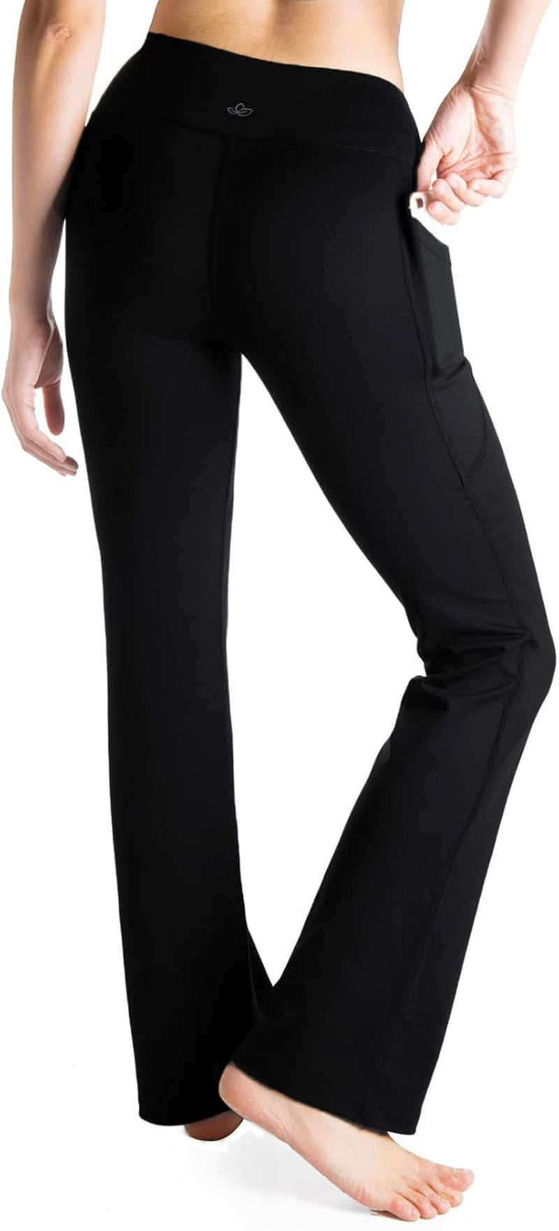Women'S Bootcut Yoga Pants with Side Pockets, 27"-37" Inseams | Phone-Friendly Side Pockets, Soft 4-Way Stretch Flare Leggings, Petite/Regular/Tall, Travel, Lounge, Workout, All-Day Comfort