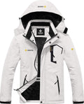 Men'S Waterproof Ski Jacket Winter Snow Coat with Detachable Hood | Windproof, Fleece-Lined, Warm, Multiple Pockets, for Snowboarding and Cold Weather, Rain Jacket
