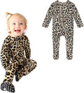 Posh Peanut Footie Pajamas for Baby Girls – Sleepers in Ultra-Soft Viscose from Bamboo with 2-Way Zipper & Ruffle Trim