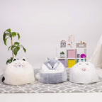 Cute Soft and Comfy Bean Bag Chair for Kids, Large, Animal - Ivory Cat