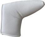 Golf Blade Putter Head Cover Headcover Magnetic - White Putter Golf Headcover - Premium Synthetic Leather Putter Cover for Golf Clubs Fits for Most Brands
