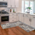 Farmhouse Kitchen Mat Sets 2 Piece,Anti-Fatigue Kitchen Mats for Floor Kitchen Rugs Non Slip Washable Kitchen Runner for Kitchen,Sink,Laundry 17"X47"+17"X30" (Kitchen)