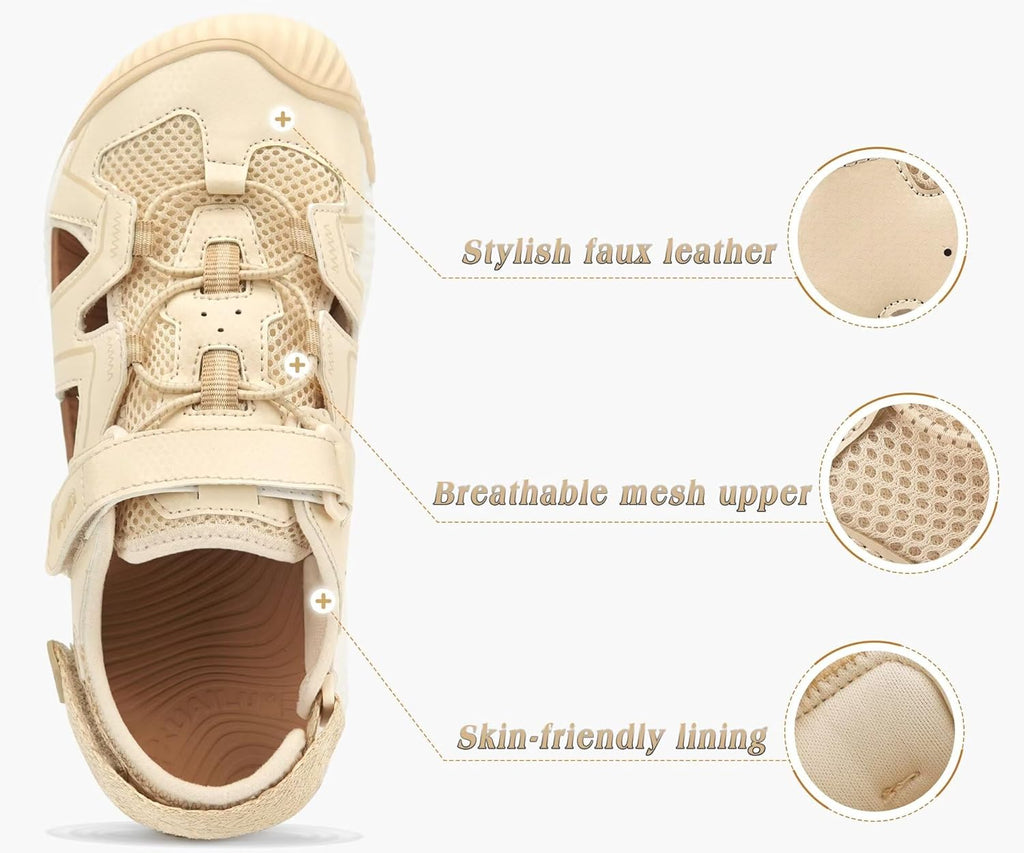 Womens Orthopedic Walking Sandals Comfortable Plantar Fasciitis Arch Support Sport Recovery Thick Cushion Closed Toe Hiking Sandal Adjustable Strap Casual Travel Beach Outdoor Sandles