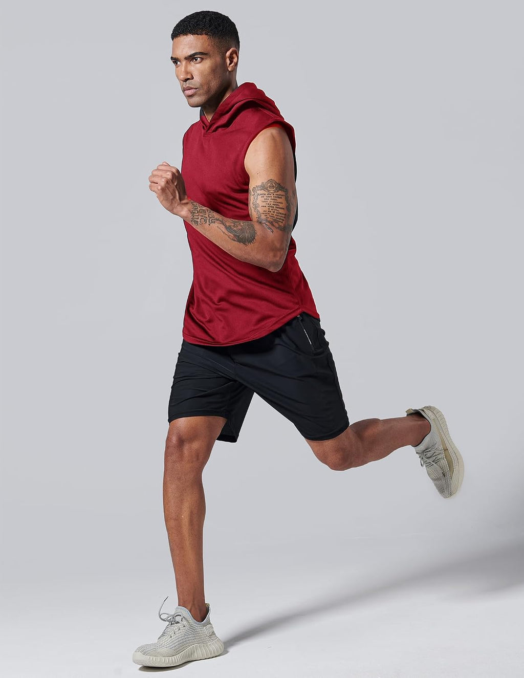 3-Pack Sleeveless Gym Hoodie for Men Workout Shirts, Muscle Hooded Tank Tops Athletic Apparel