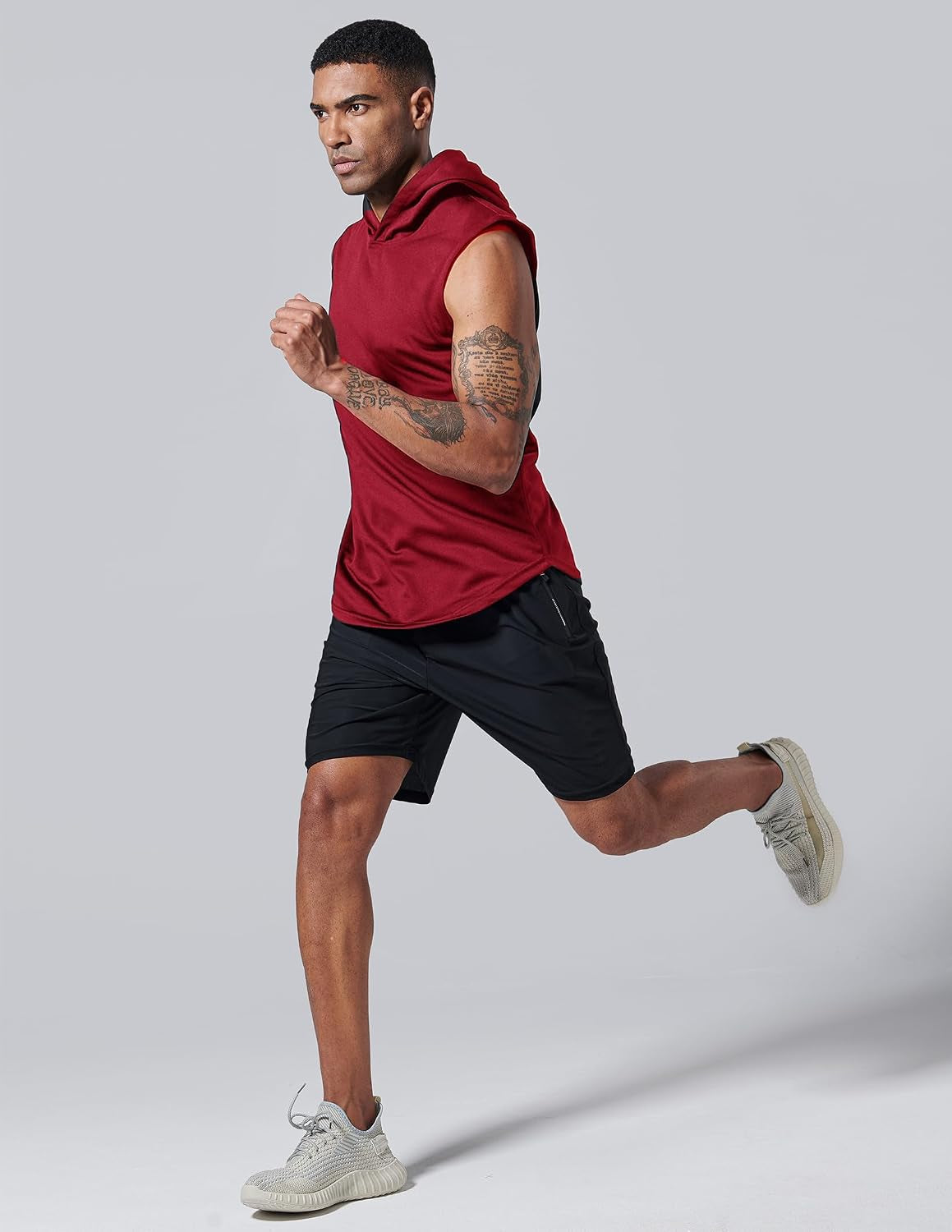 3-Pack Sleeveless Gym Hoodie for Men Workout Shirts, Muscle Hooded Tank Tops Athletic Apparel