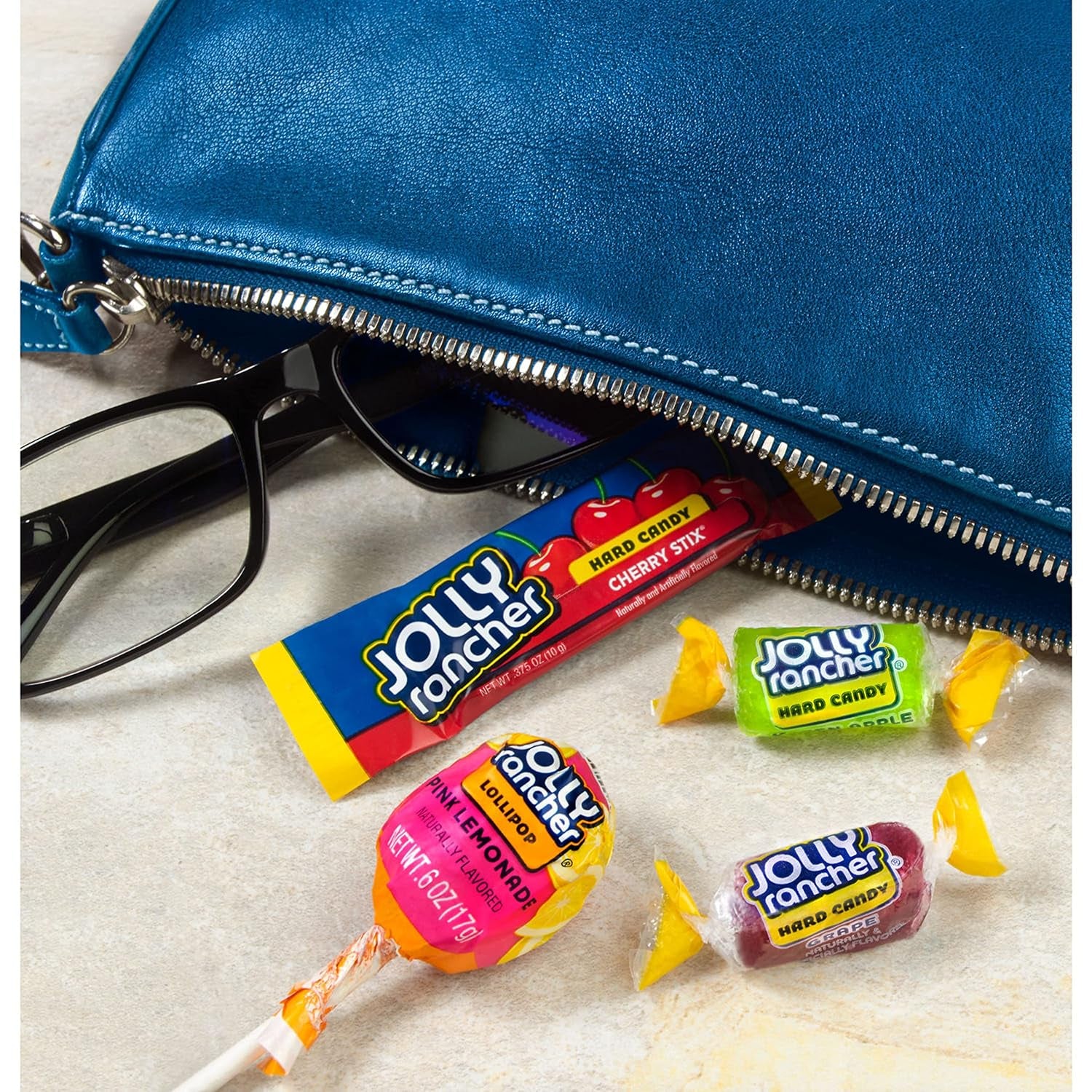 Assorted Fruit Flavored Candy Bulk Bag, 42.01 Oz | Large Bag of Individually Wrapped Hard Candy Lollipops and Sticks, Fruit Flavors for Parties, Work, and Snacks.