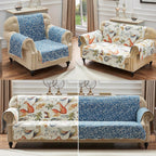 Greenland Home Willow Reversible Slipcover - Furniture Protector - Loveseat - Natural