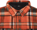 Men'S Warm Sherpa Lined Plaid Shirt Jacket | All Sherpa Fleece Lined Even in Sleeves,Brushed Cozy Shacket,4 Utility Pockets,No Shrinkage,Fall Winter Outdoor Work,Casual
