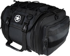 Motorcycle Travel Luggage Bags, Expandable Rear Tail Saddle Bag | 40L Storage Capacity, Helmet Bag, with Straps, Motorbike