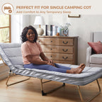 4Inch Cot Mattress Topper,Gel Memory Foam,Machine Washable Thickened Pillow Top Cover,Roll up Floors Mat,Portable Folding Sleep Pad,Small Single (72 X 24“)