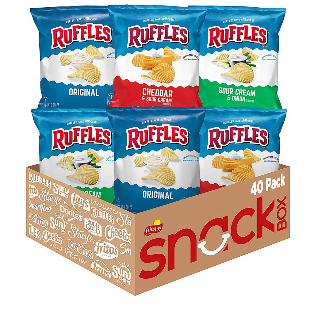 Potato Chips, Variety Pack, 1 Ounce (Pack of 40)