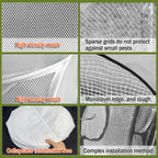 2PCS 47" X 21" X 17" Garden Netting for Raised Beds, Foldable Raised Garden Bed Cover with Ground Nail, Raised Bed Cover Fit 4 X 2Ft Garden Beds, Insect Bird Control, Plant Protection