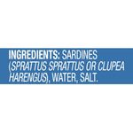 Sardines in Water, 3.75 Ounce Cans (Pack of 18), Wild Caught Canned Sardines