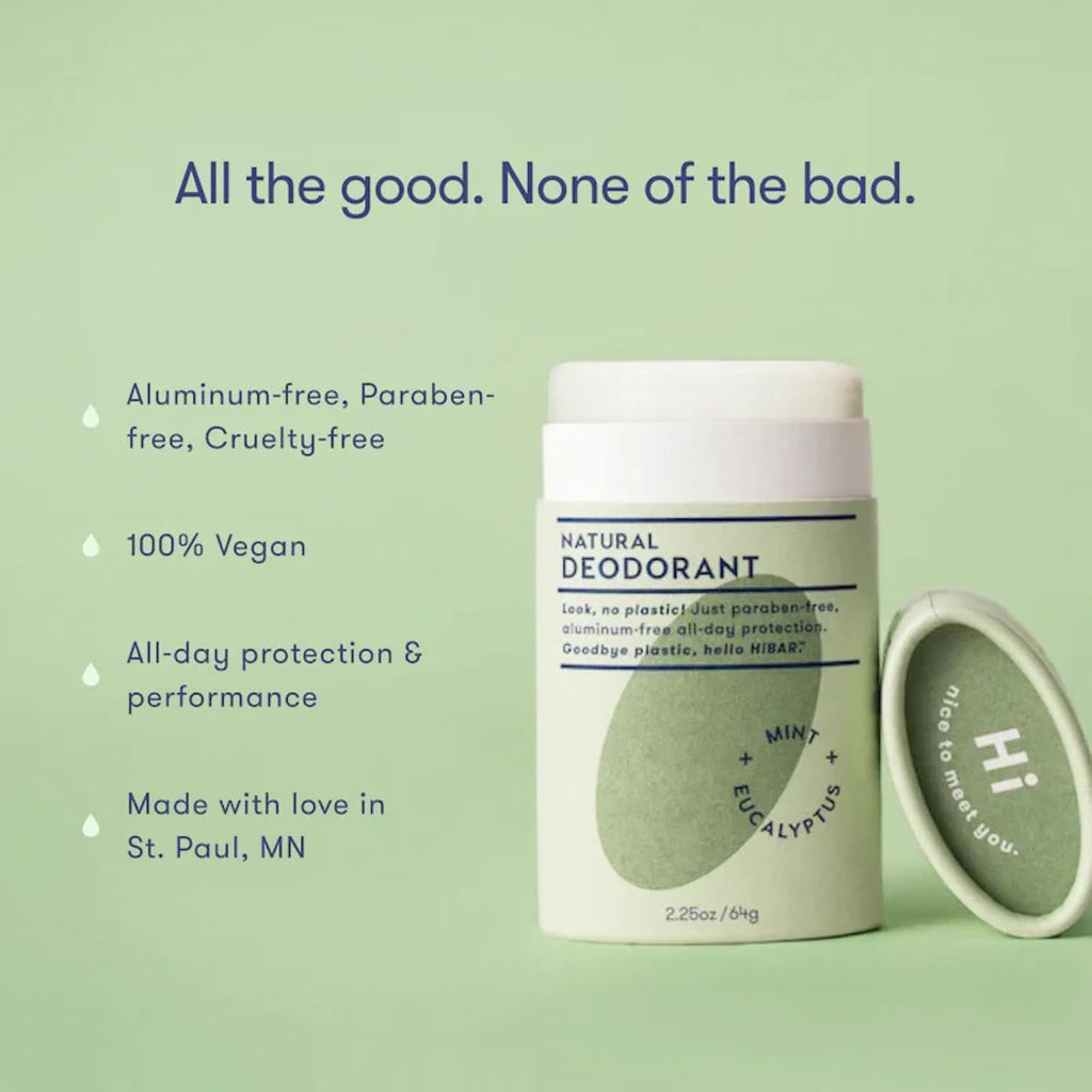 - Eucalyptus & Mint Plastic Free Deodorant - Natural Deodorant - All-Day Protection - with Sunflower Seed Wax, Rice Bran & Shea Butter - Plastic, Paraben & Aluminum-Free - Vegan - 3 Pack