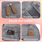 Diaper Bag Backpack with Portable Changing Pad, Pacifier Case and Stroller Straps, Large Unisex Baby Bags for Boys Girls, Multipurpose Travel Back Pack Moms Dads, Gray