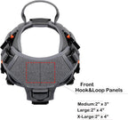 Tactical Dog Harness for Medium Dogs,Full Metal Buckles Dog Vest | with MOLLE, Reflective,Adjustable,2 Leash Clips,Control Handle,No Pull,Soft Padded,Grey,Medium