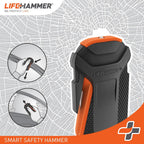 Smart Automatic – Window Breaker Seatbelt Cutter, Emergency Car Window Breaker for Car Escape Tool, Anti-Slip Grip with Car Mounted Retail Pack (Orange-Black)