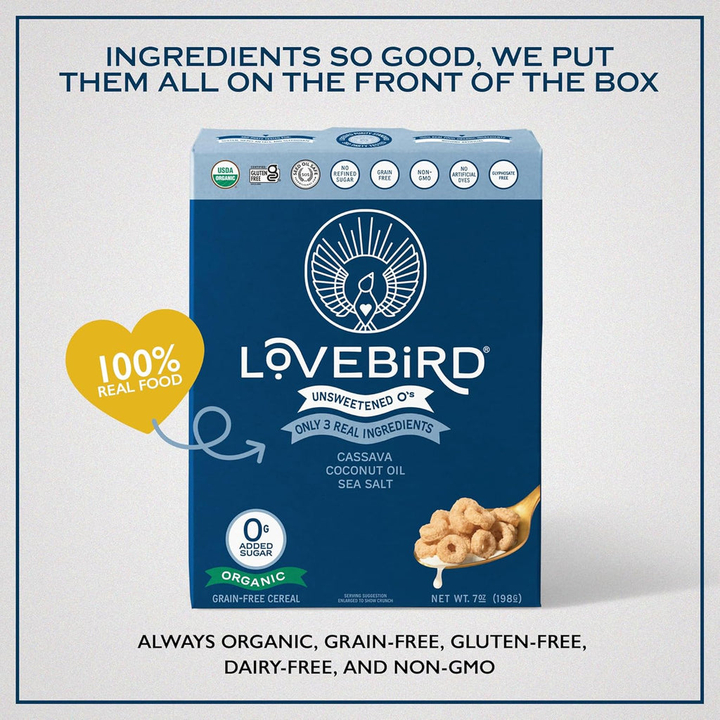 Organic Gluten Free Cereal, Variety Pack– Prebiotic Fiber, Gut Health, Low Sugar, Grain Free, Breakfast or Snack – Healthy Cereal Made with Real Food, 4 Pack, Kids & Adults