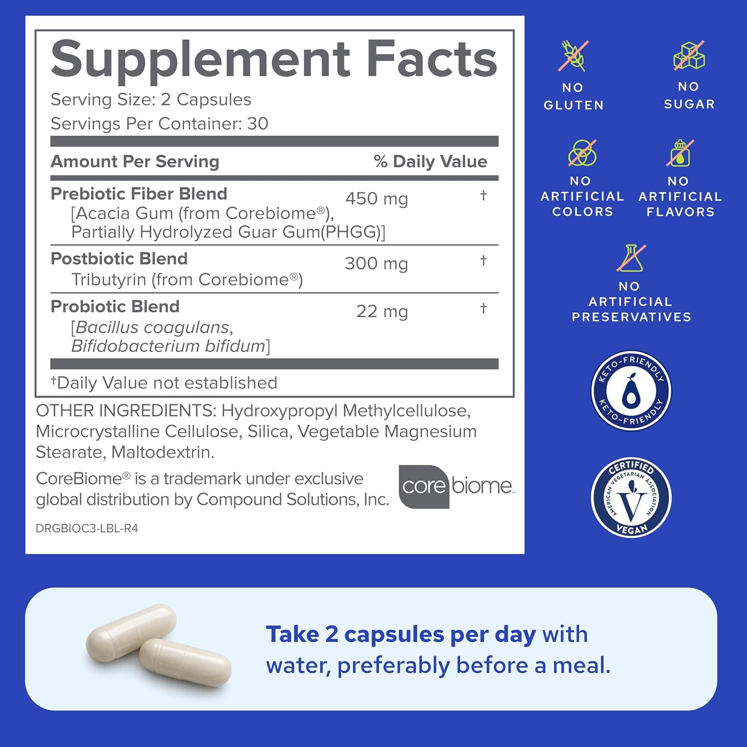 ® Bio Complete 3, 3-In-1 Probiotics for Gut Health, Probiotic Supplements for Digestion, Supplement Supporting Bloating, Gas, Food Cravings, Energy Levels, Skin, and Focus, 30 Day Supply