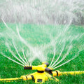 Garden Sprinkler Outdoor 360 Degrees Automatic Rotating Lawn Sprinklers Three-Prong Sprinkler Tandem Watering Device Garden Tool