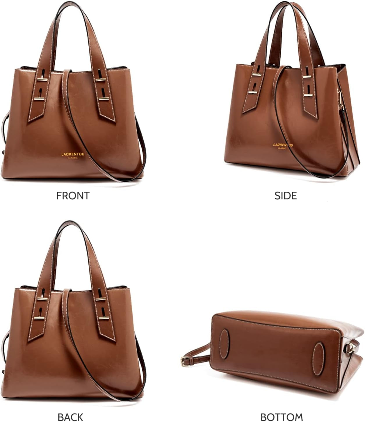 Women Crossbody Handbags Genuine Leather Satchel Handbags for Women Top-Handle Shoulder Tote Purses