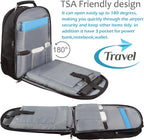 Travel Laptop Backpack,Extra Large Capacity TSA Friendly anti Theft Backpacks Water-Resistant Men Business College Computer Bookbag Fits 17 Inch Laptop&Notebook