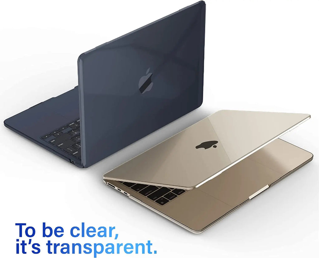 Compatible with 2024 2023 2022 Macbook Air 13 Inch Case M3 A3113 M2 A2681, Hardshell Case & Keyboardcover & Screenfilm & Type-C Adapter for Mac Air 13.6, Crystal Clear, AT13-KK-CYCL+2TC