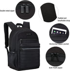 Casual Backpack for Women, Work Backpack for Women, Back Pack for School College, Carry-On Travel Backpacks, Anti-Theft Womens Backpacks, School Bookbag for Girls(Full Black)