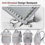 Lunch Backpack for Women,15.6 Inch Laptop Backpacks for Womens Back Pack, Travel Backpacks,Work Backpack for Women (Gray)