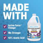 Industrial Strength 49% Vinegar – High-Performance Concentrated Cleaner for Home, Garden, Driveways & More – Biodegradable & Bleach-Free (Not for Food Use) - 1 Gallon (128 Oz)