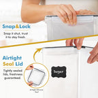 2 PC (9.5L | 321 Oz) Extra Large Bulk Food Storage Containers & 2 Pack (6.3L / 213OZ) EXTRA Large Airtight Cereal Storage Containers Bpa-Free Plastic Container for Flour, Sugar, Cereal & Pasta