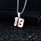 Inspiration Baseball Jersey Number Necklace Stainless Steel Charms Number Pendant for Men Women