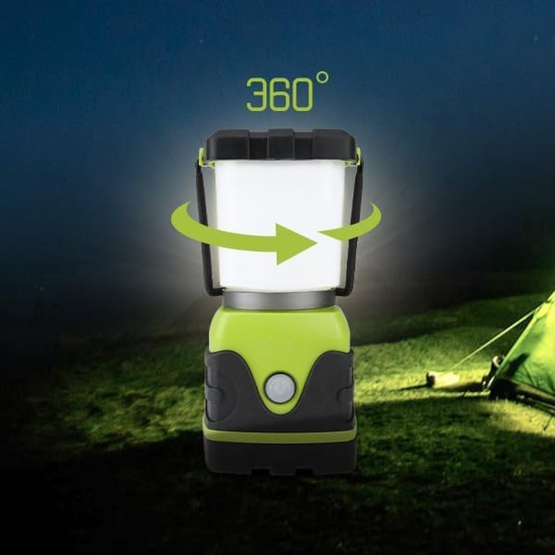 LED Camping Lantern, Battery Powered Bright LED Lantern with 1000LM, IPX4 Waterproof Tent Light, Perfect Camping Flashlight for Hiking, Camping, Hurricane, Emergency, Survival Kits, Home