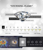 "STUNNING FLAME" 18K Gold Plated Silver Brilliant Cut Simulated Diamond Cubic Zirconia Stud Earrings